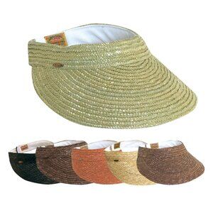 Scala Braided Laichow Straw Visor with 5” Peak